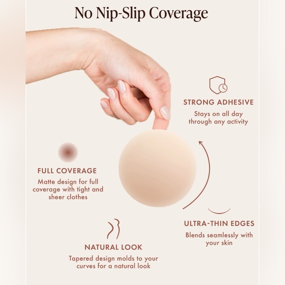 Adhesive Nipple Covers - Tan - Picture 10 of 14